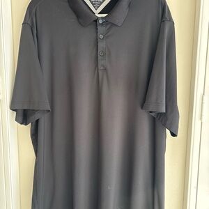 ADIDAS ADIPURE Golf Men's Short Sleeve Collared Polo SZ XXL BLACK